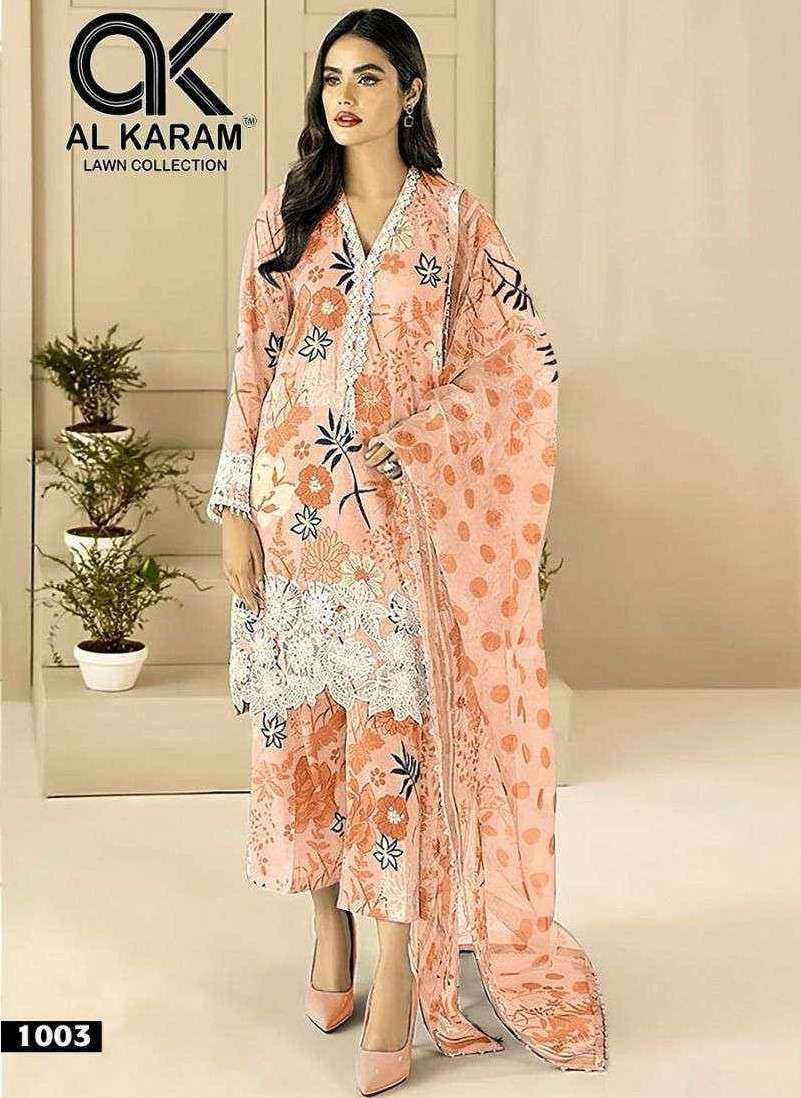 AL KARAM FIRDOUS HIT COLOR COTTON PAKISTANI DRESS MATERIAL SUIT LOW PRICE BUY US & UK